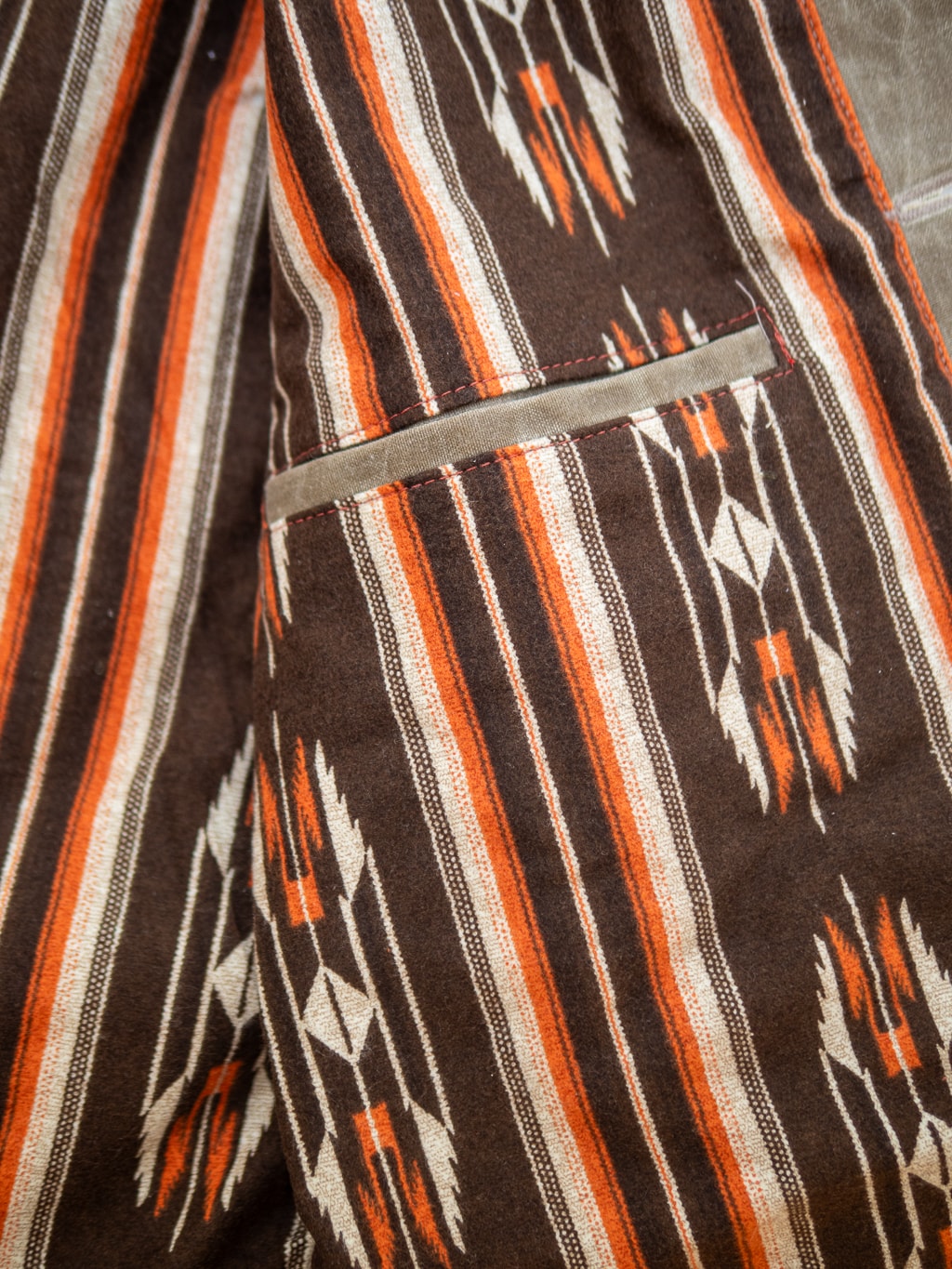 Freenote Cloth Riders Jacket Waxed Canvas Tobacco Brown Interior orange