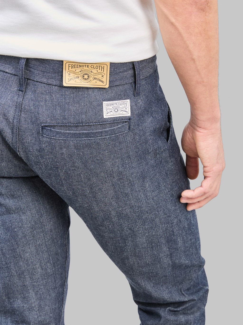 Freenote Workers Chino Slim Fit 11oz 1900 Denim back pocket