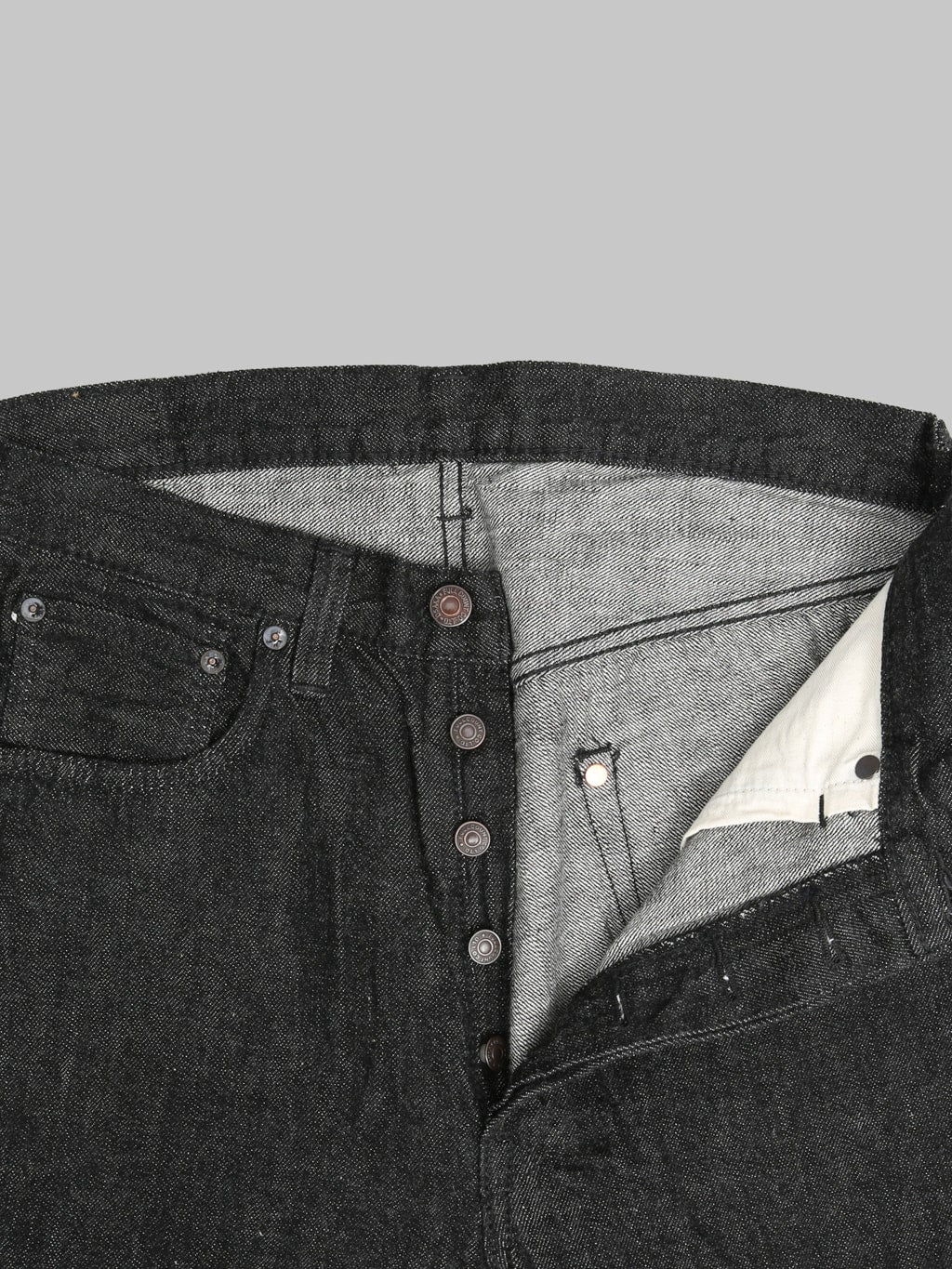 Fullcount 0105BKSS 11.5oz Wide Straight Jeans Black (Super Smooth) - Redcast Heritage Co.