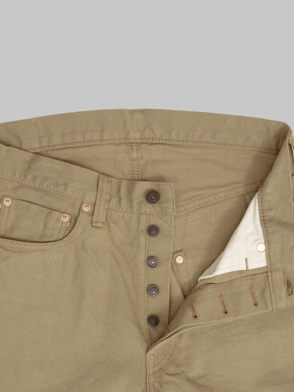 Fullcount 0105BE 12oz Wide Straight Jeans Beige