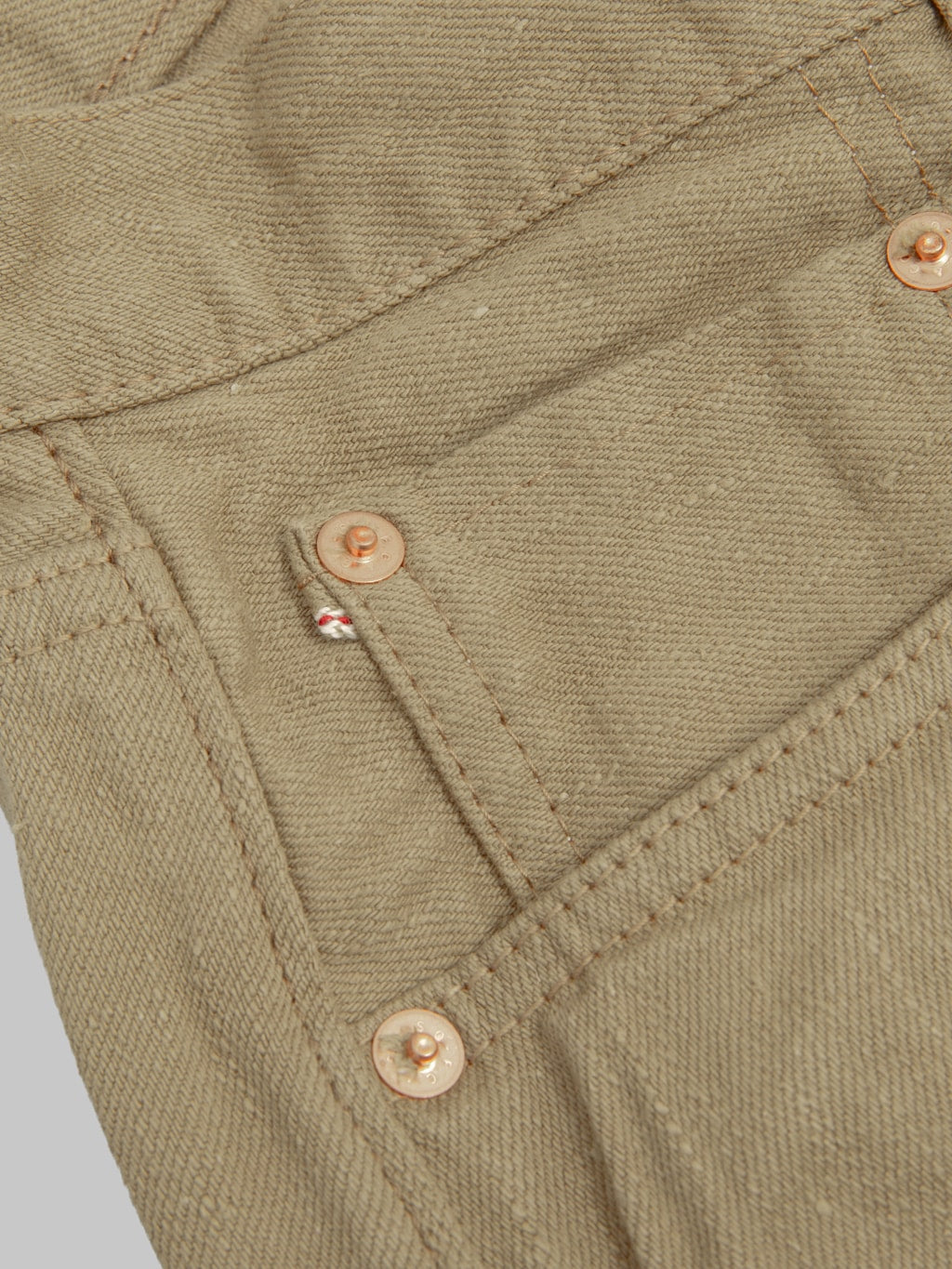 Fullcount 0105BE 12oz Wide Straight Jeans Beige