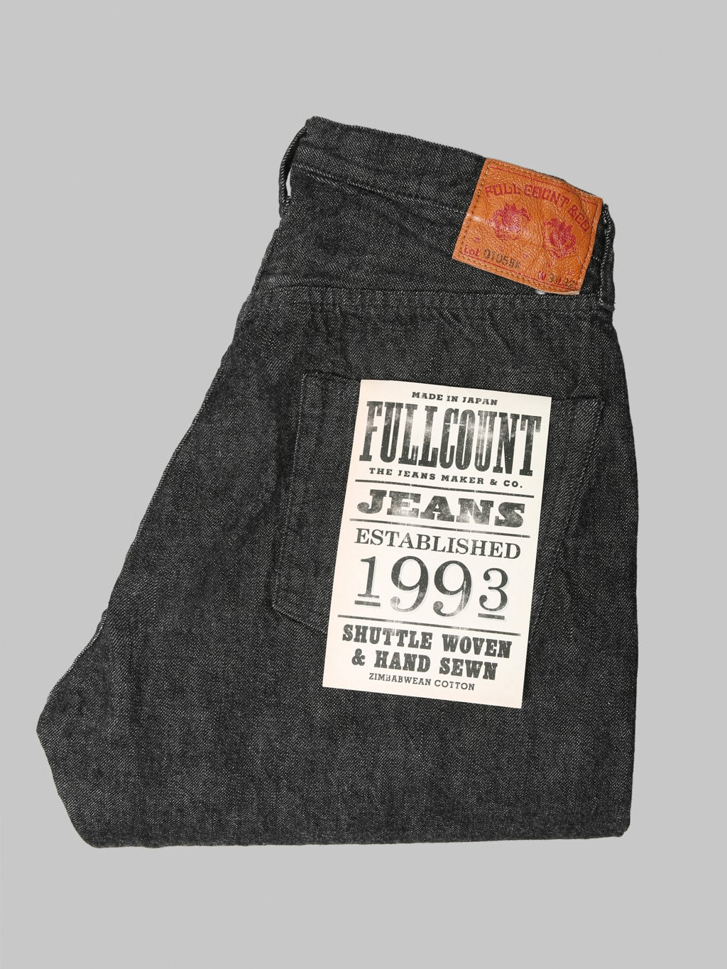 Fullcount 0105BK 13.7oz Wide Straight Black Jeans