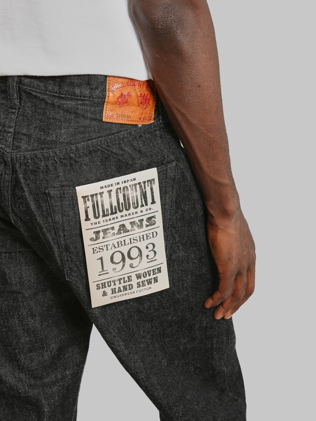 Fullcount 0105BK 13.7oz Wide Straight Black Jeans