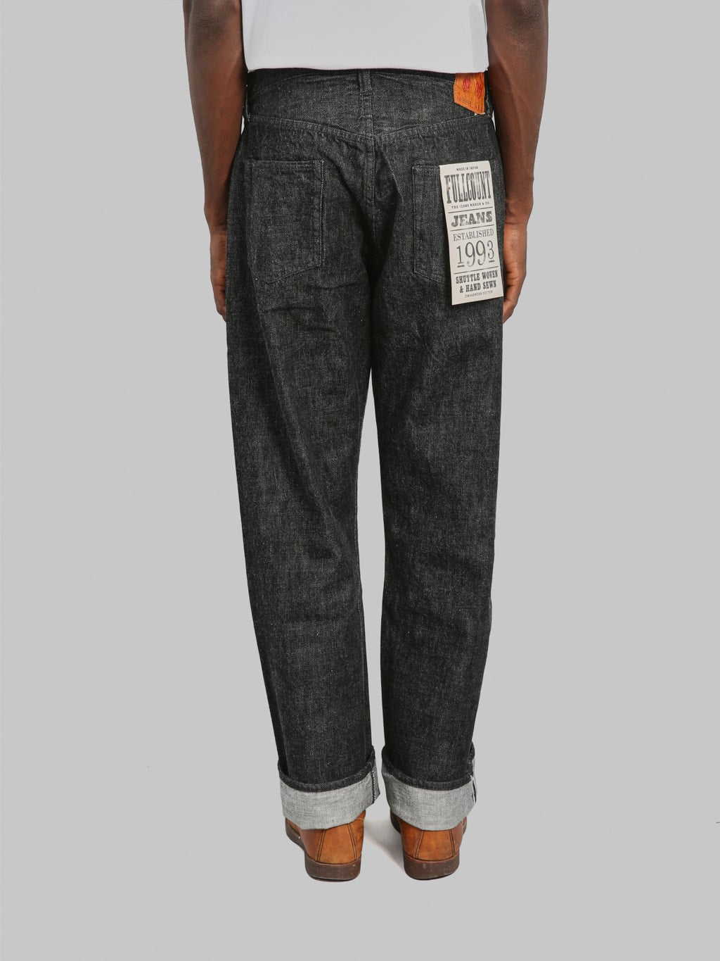 Fullcount 0105BK 13.7oz Wide Straight Black Jeans