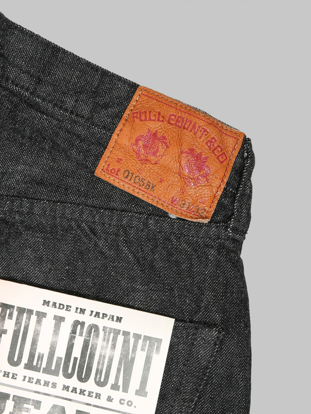 Fullcount 0105BK 13.7oz Wide Straight Black Jeans