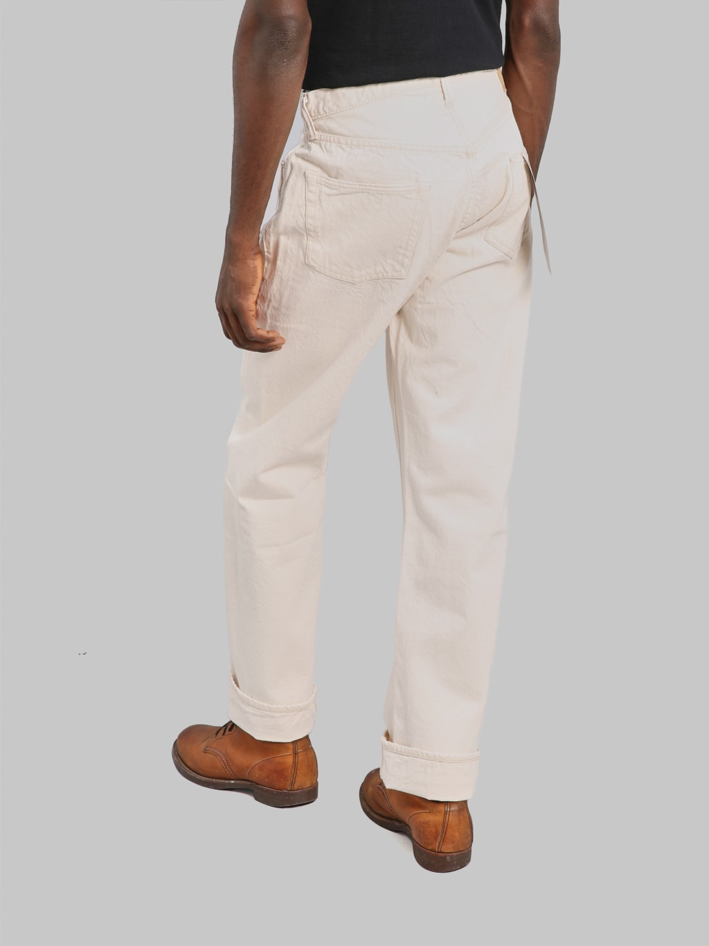 Fullcount 0105EC 13oz Ecru Selvedge Wide Straight Jeans fitting