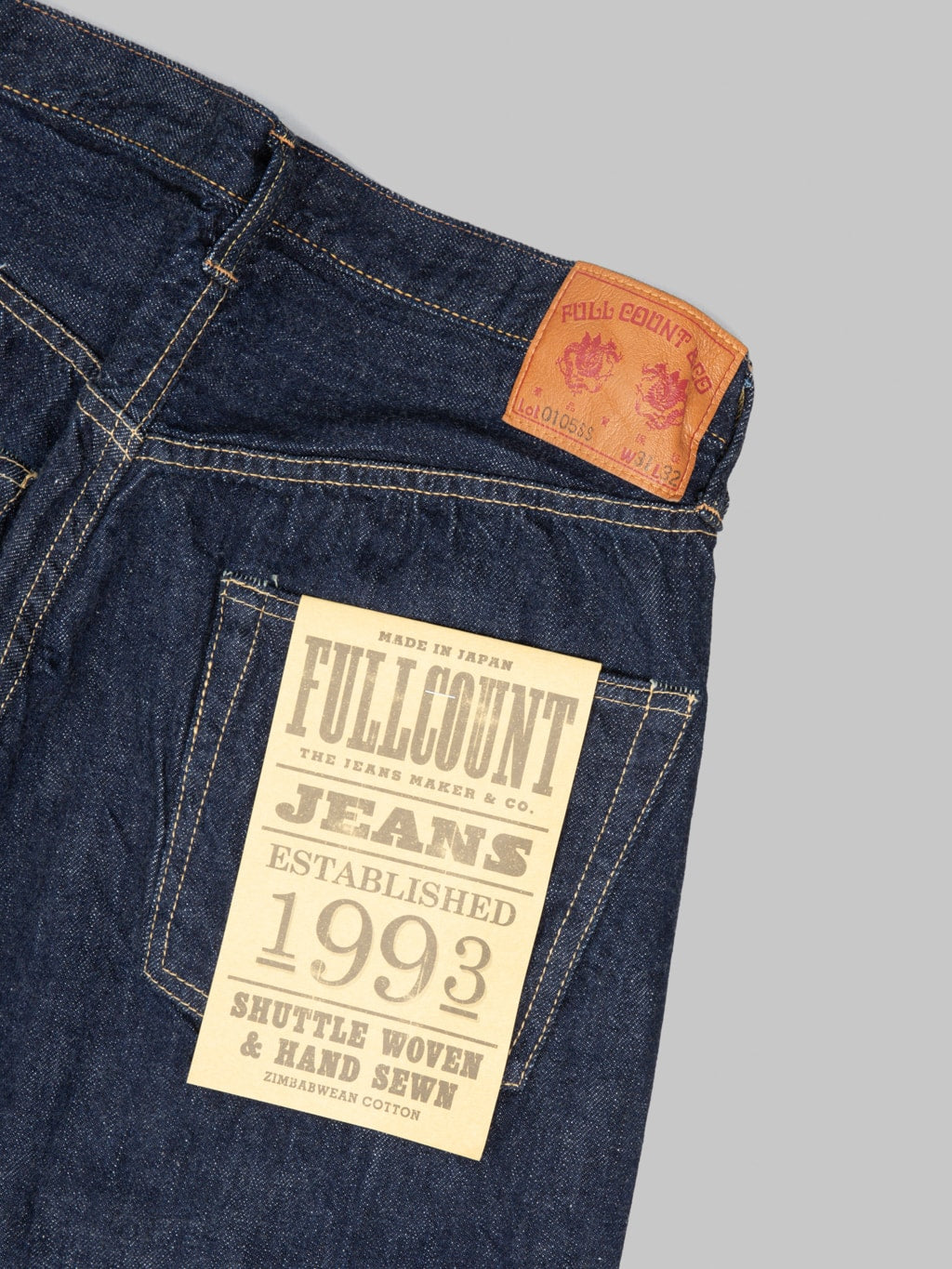 Fullcount 0105SSW Wide Straight Jeans Super Smooth pocket flasher