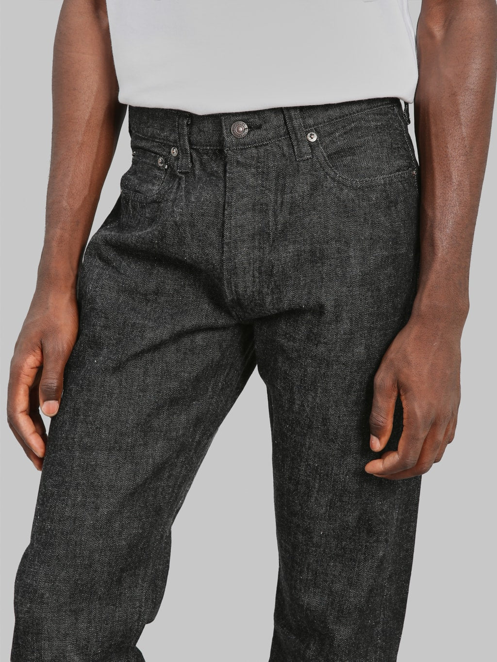 Fullcount 1101BK Regular Straight Black Jeans waist