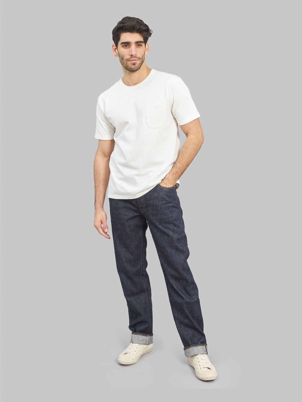 fullcount 1103 clean straight selvedge denim jeans style