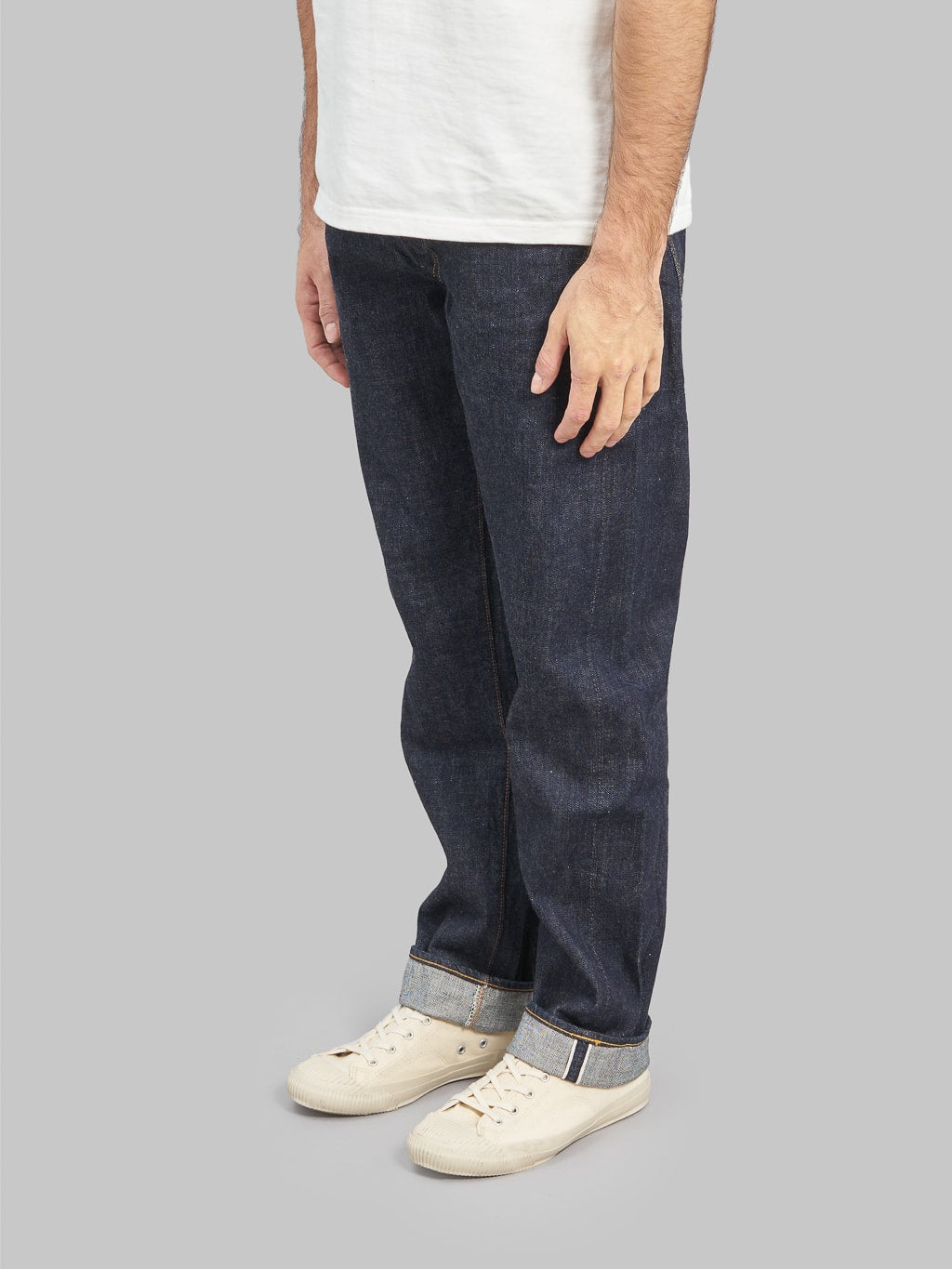 fullcount 1103 clean straight selvedge denim jeans side fit