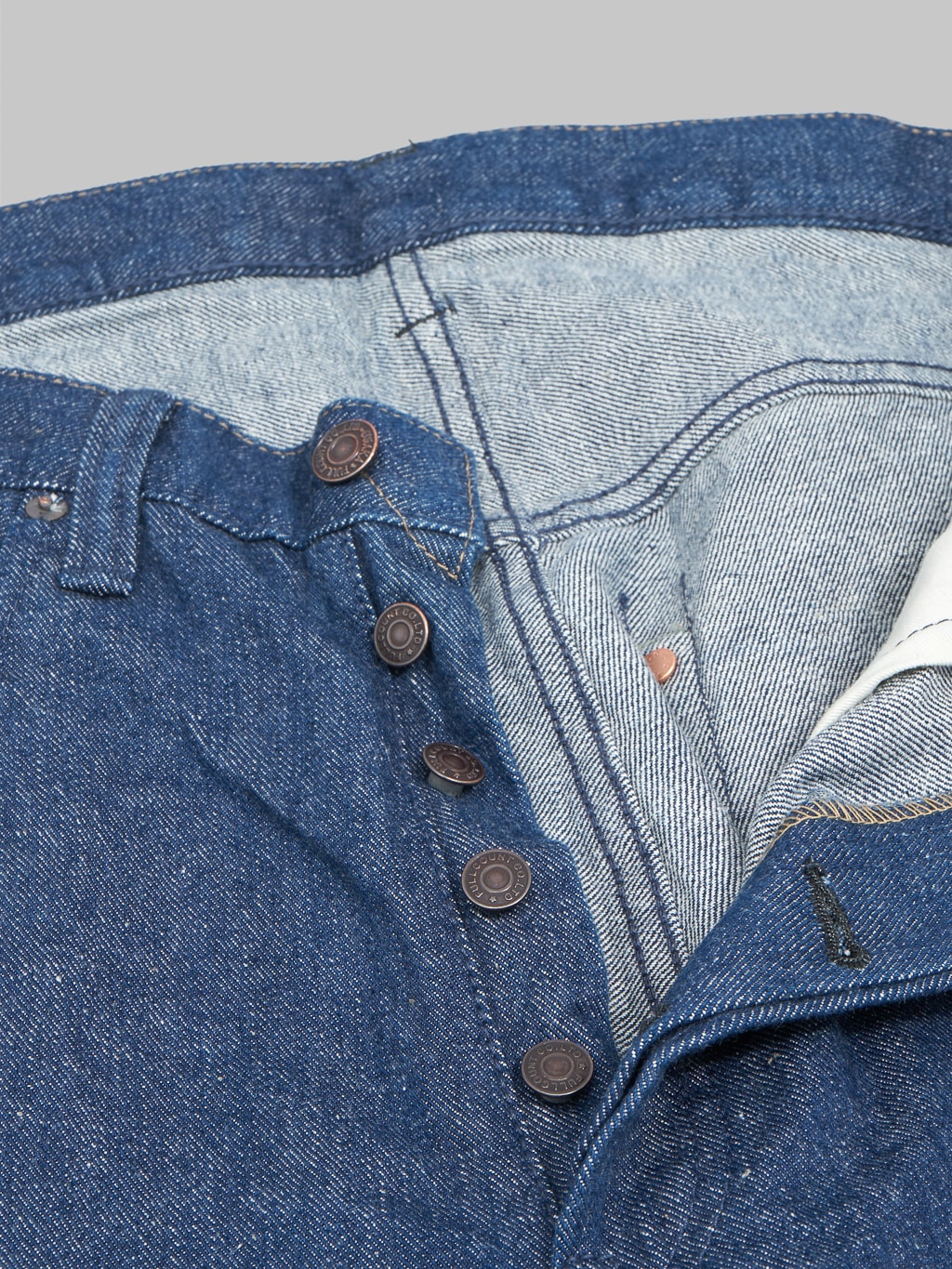 fullcount 1121 duke original selvedge denim super wide jeans buttons
