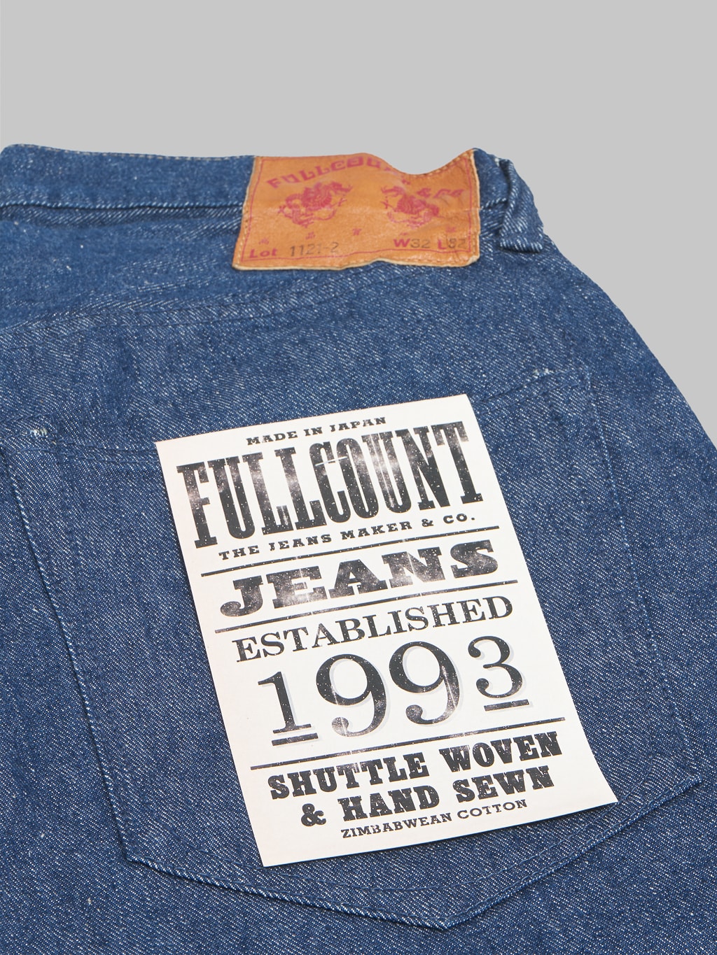 fullcount 1121 duke original selvedge denim super wide jeans pocket flasher
