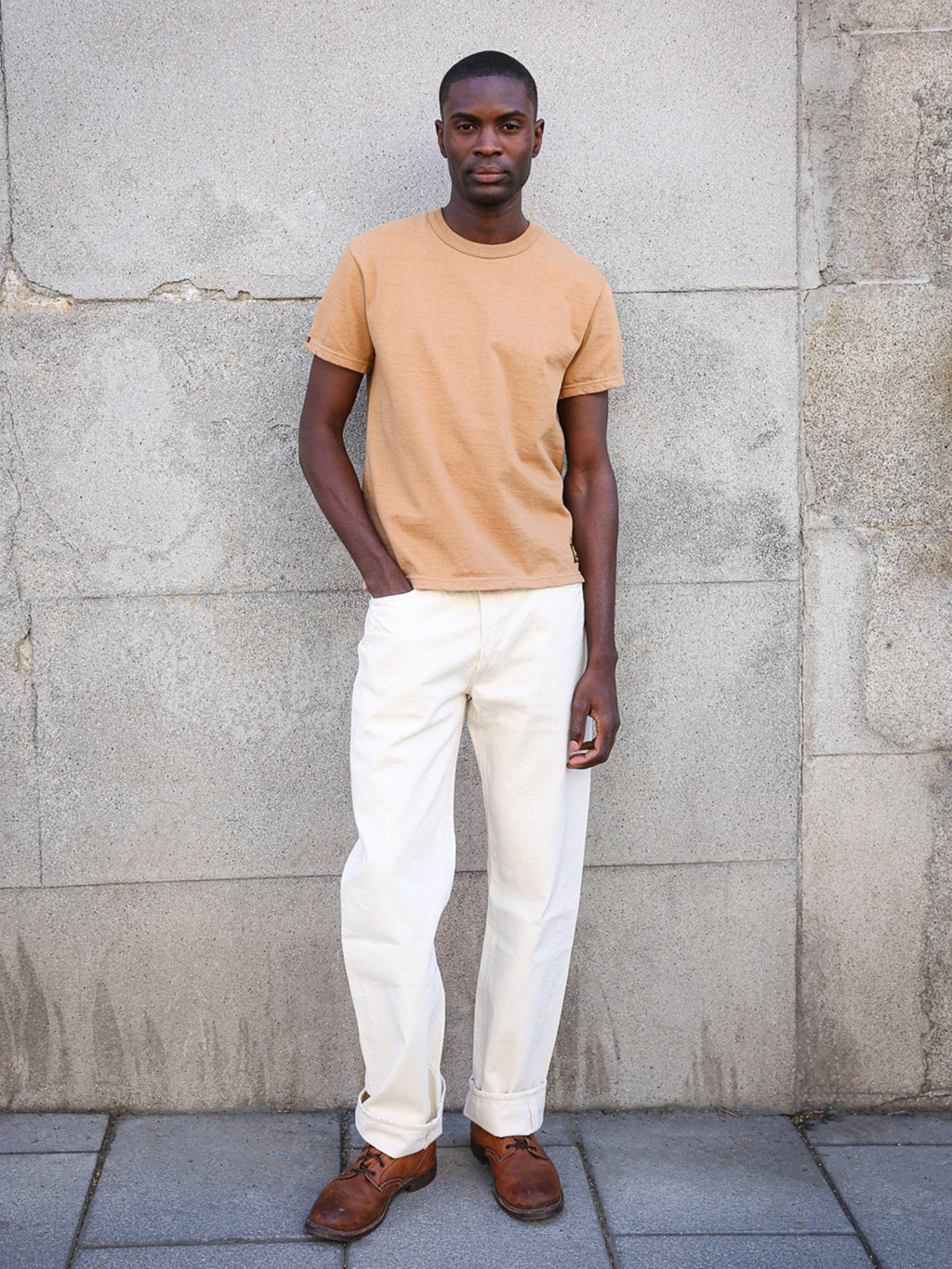 Fullcount 0105EC 13oz Ecru Selvedge Wide Straight Jeans