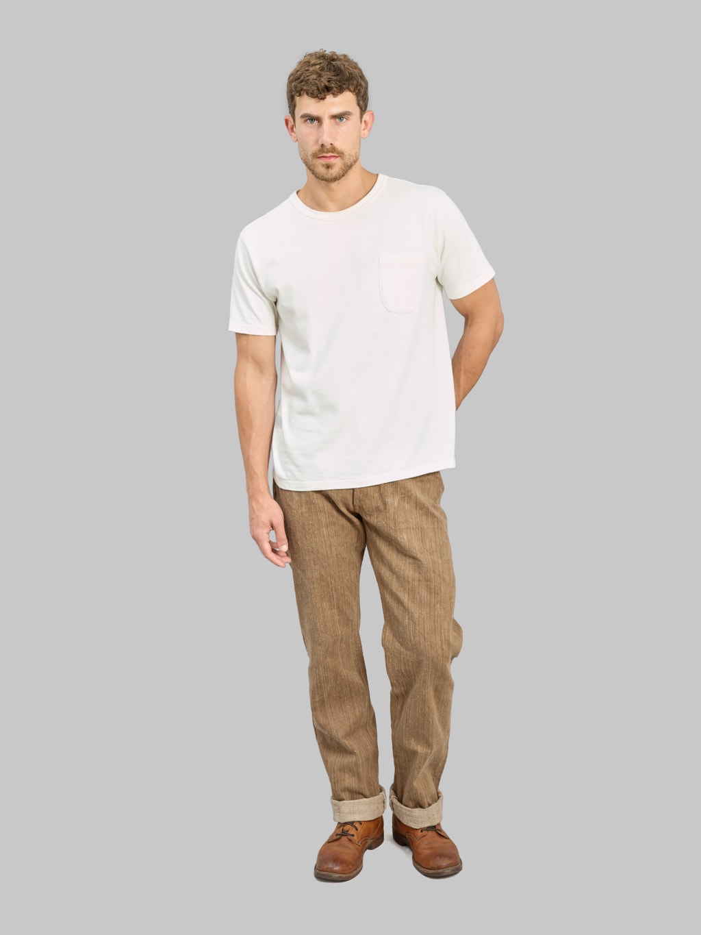 Graph Zero 13oz "Natural Dyeing Kakishibu" Regular Straight Jeans