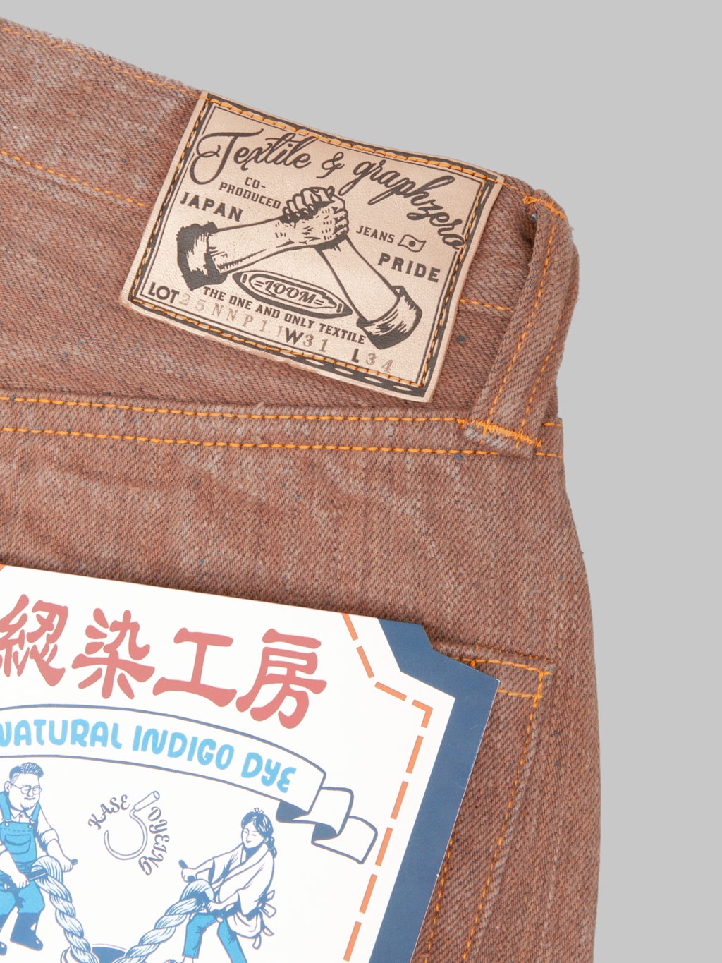 Graph Zero 13oz "Natural Dyeing Kakishibu x Aizome" Regular Straight Jeans