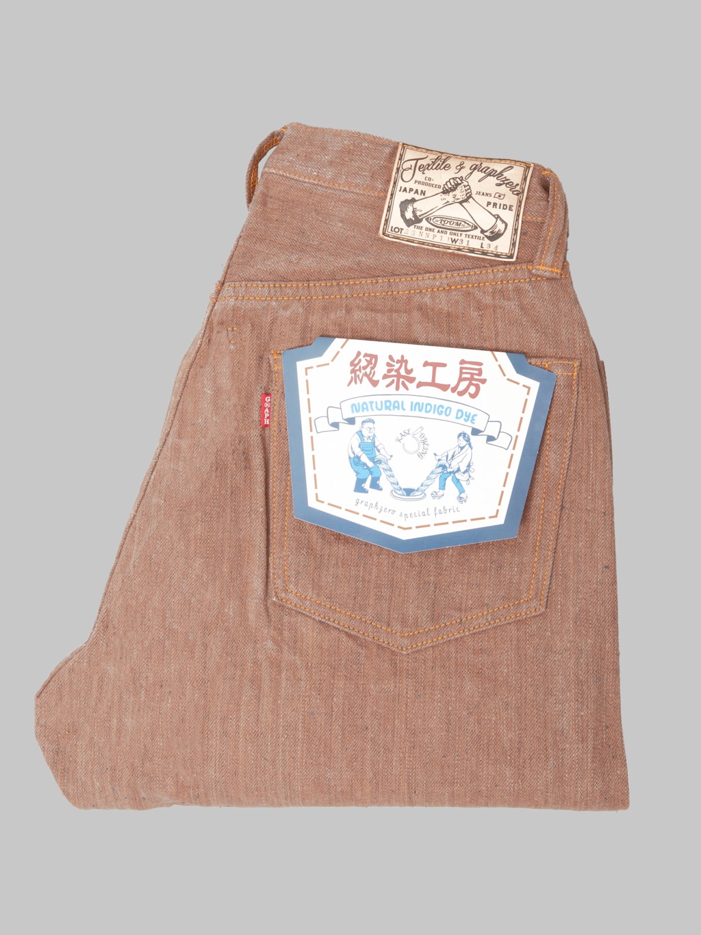 Graph Zero 13oz Kakishibu x Aizome Nep Selvedge Regular Straight