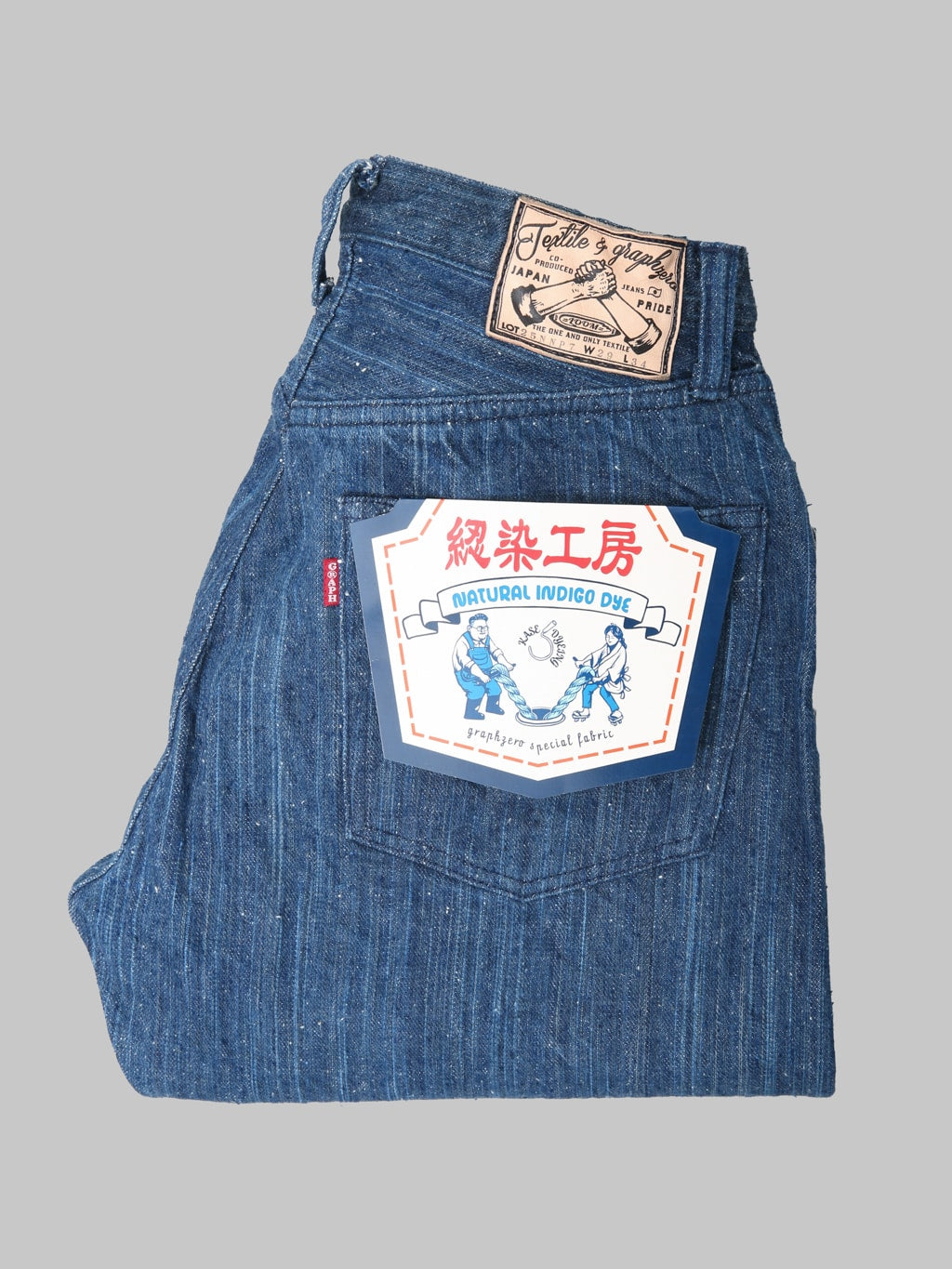画材 Indigo Genuine Graph Zero 13oz Natural Indigo Nep Selvedge Regular Straight Jeans
