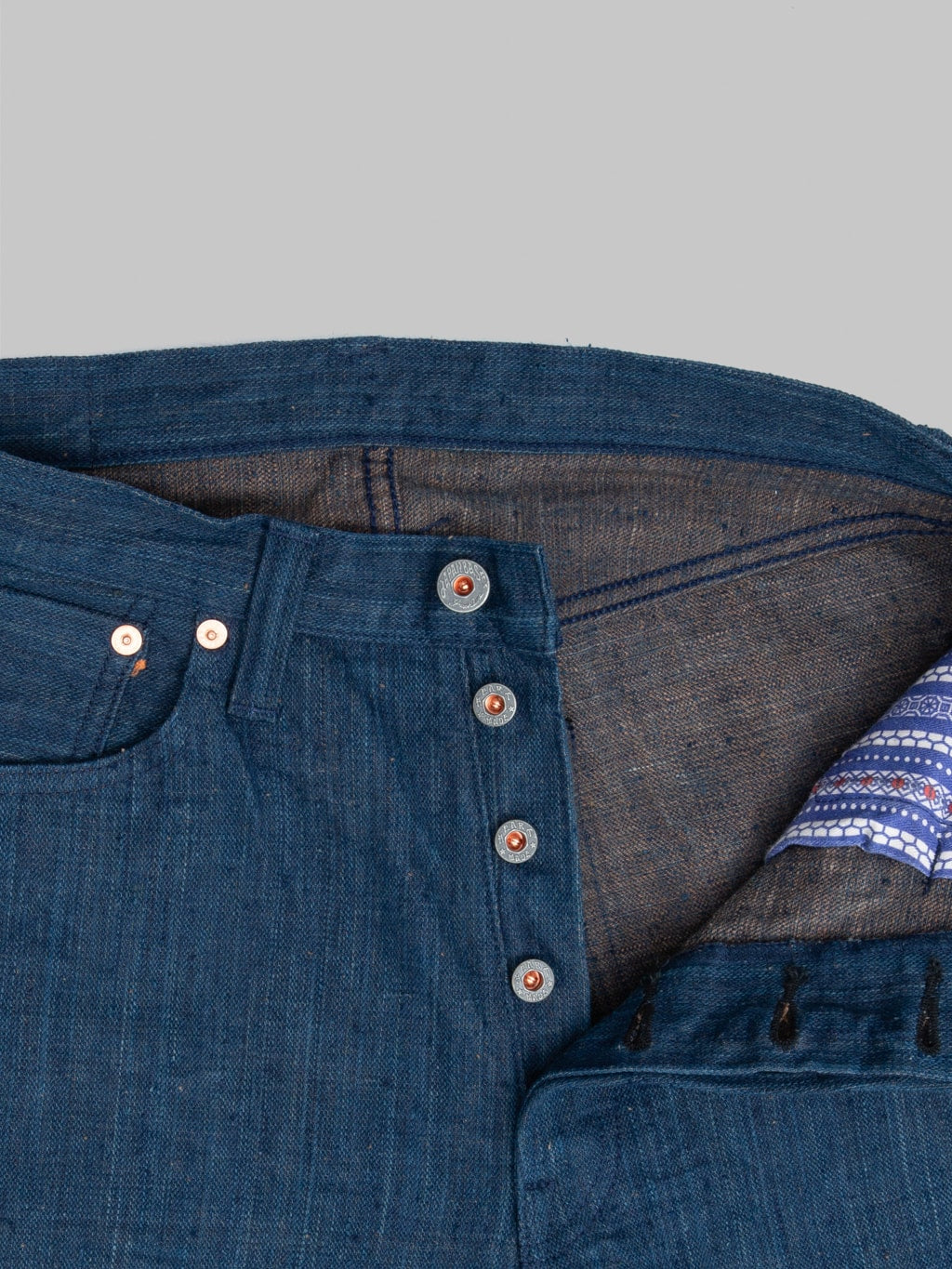 Graph Zero 13oz "Natural Dyeing Natural Indigo x Kakishibu" Regular Straight Jeans