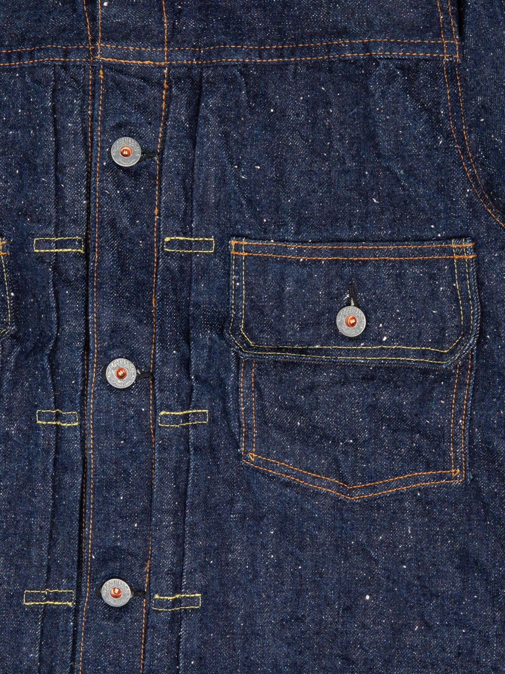 graph zero 15oz nep yarn type 2 denim jacket buttons