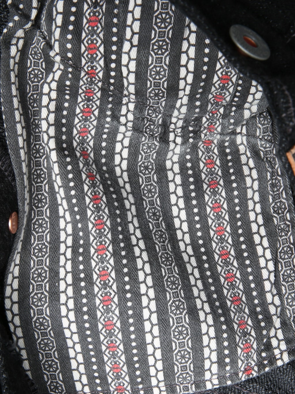 Graph Zero 15oz Skein Dyeing Heritage Regular Straight Jeans Black print