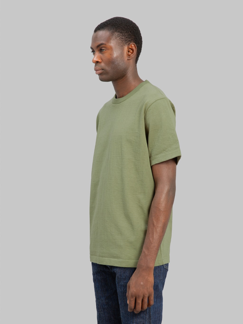 Jackman Dotsume TShirt Olive side fit