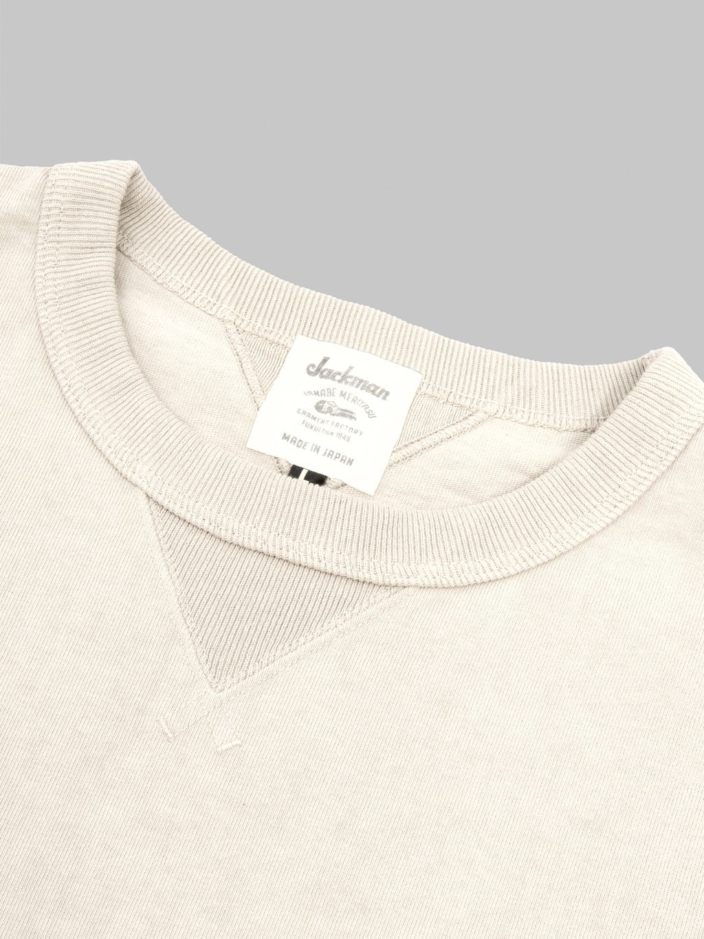 Jackman Dotsume Rib TShirt Dirty Dirty Base collar