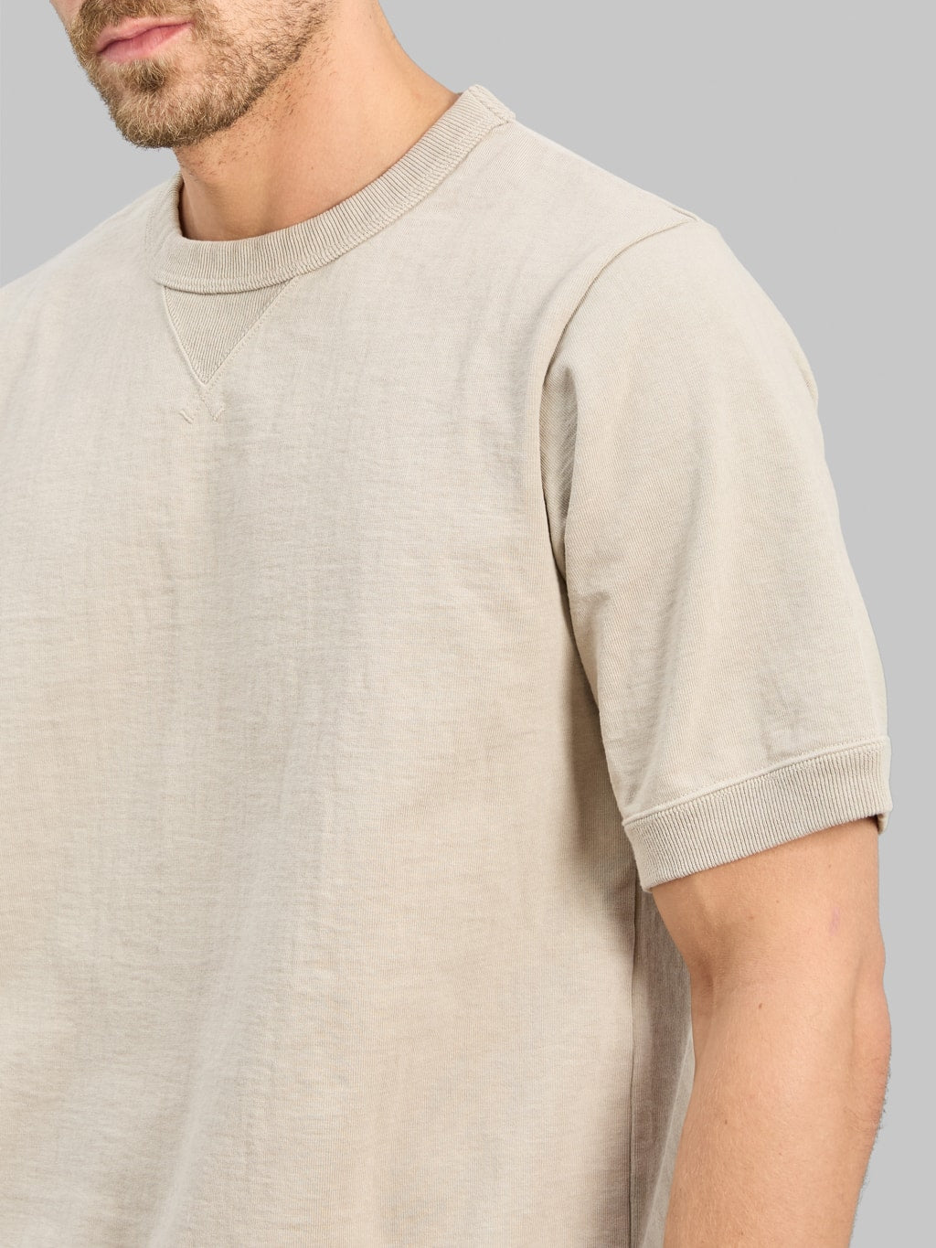 Jackman Dotsume Rib TShirt Dirty Dirty Base chest