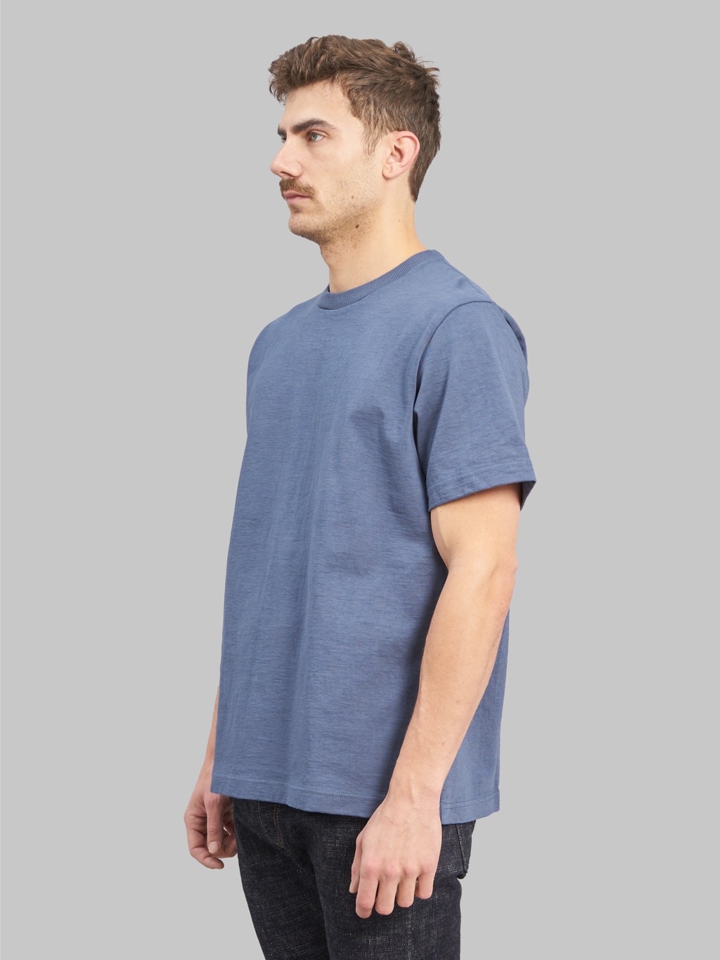 jackman dotsume tshirt off classic blue model side fit