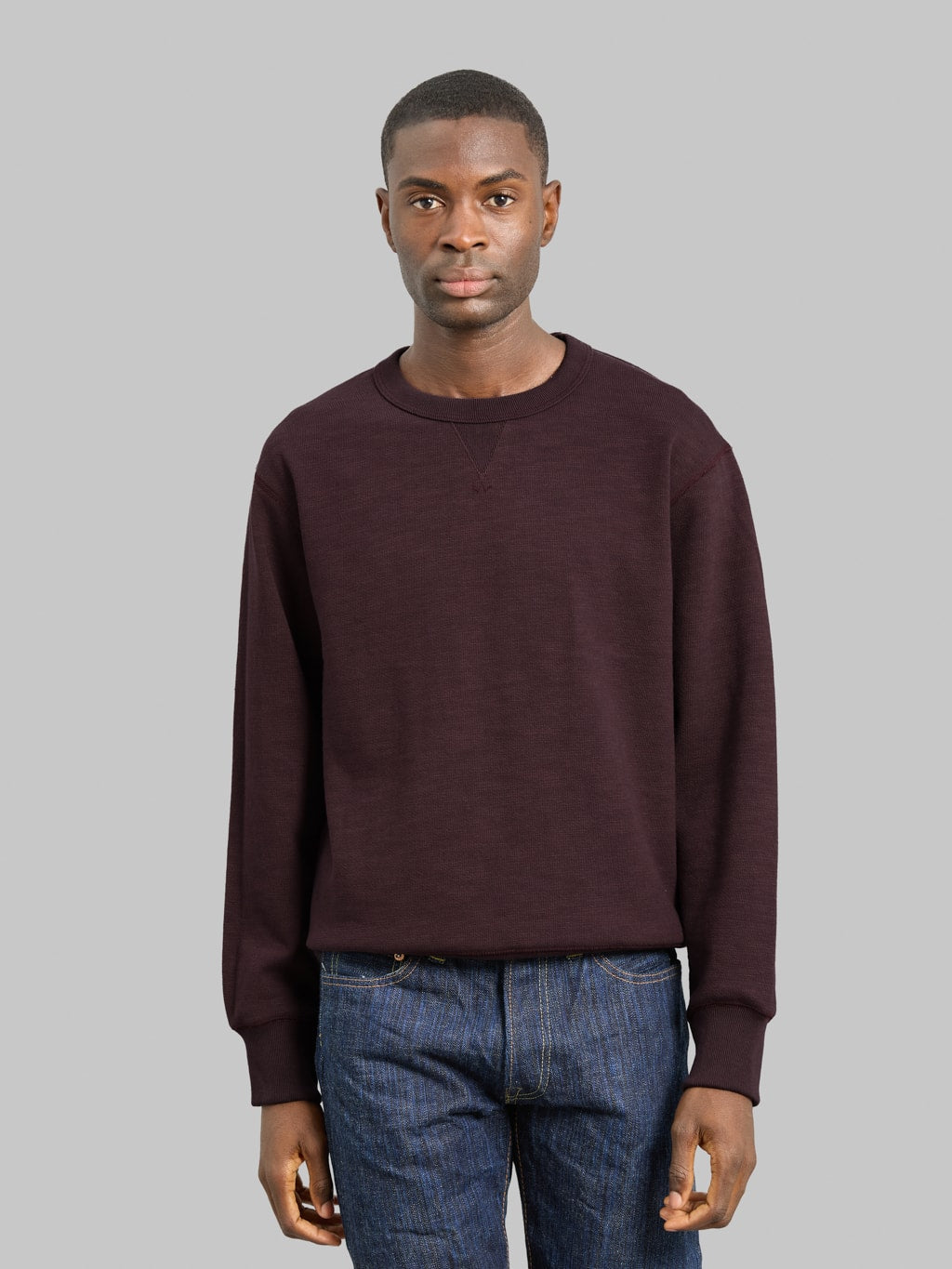 Jackman GG Sweat Crewneck Wine – Japanese Crafted Premium Sweatshirt