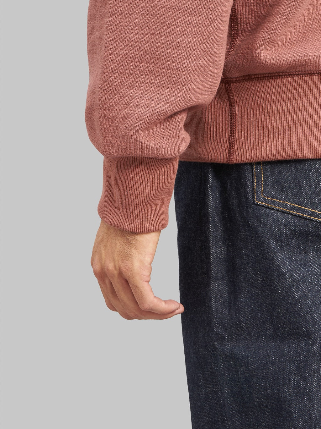 Jackman GG Sweat Crewneck Pale brick hem elastic band