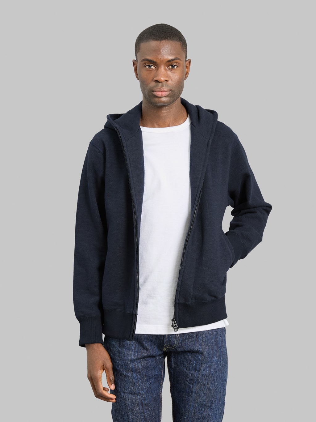 Jackman GG Sweat Zip Parka Navy