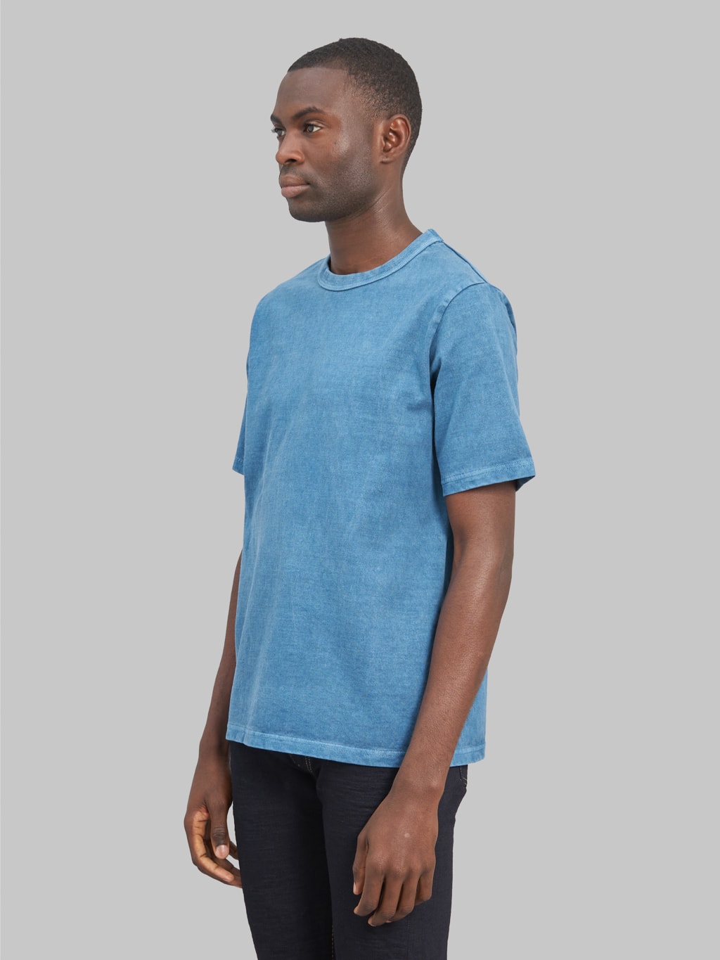 jackman lead off tshirt fade blue model side fit
