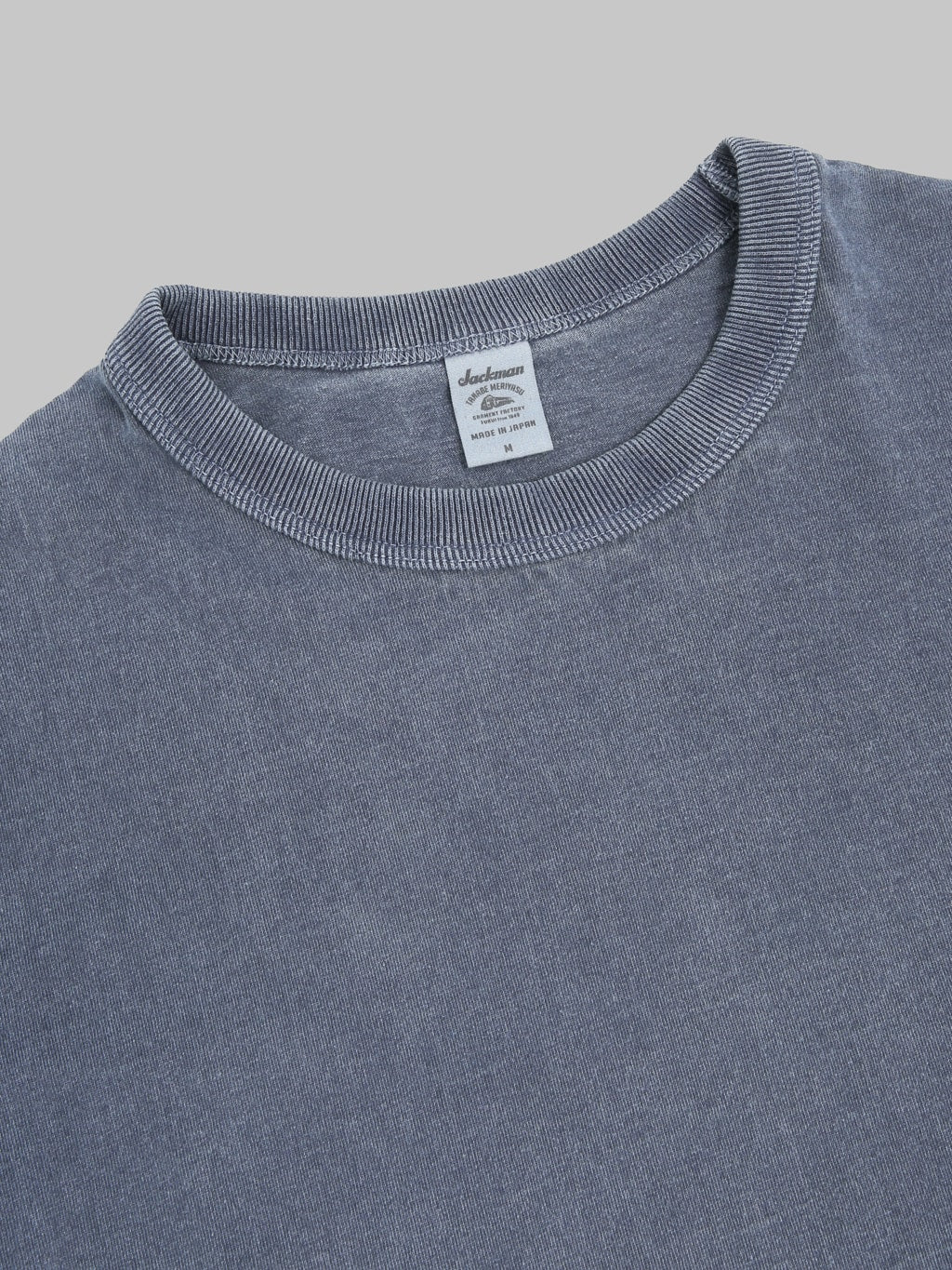 Jackman Lead-Off Pigment-Dye T-Shirt Fade Navy