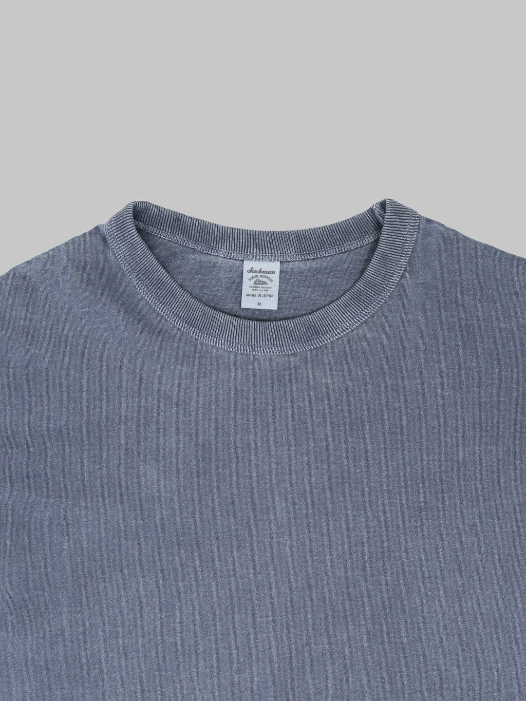 Jackman Lead-Off Pigment-Dye T-Shirt Fade Navy