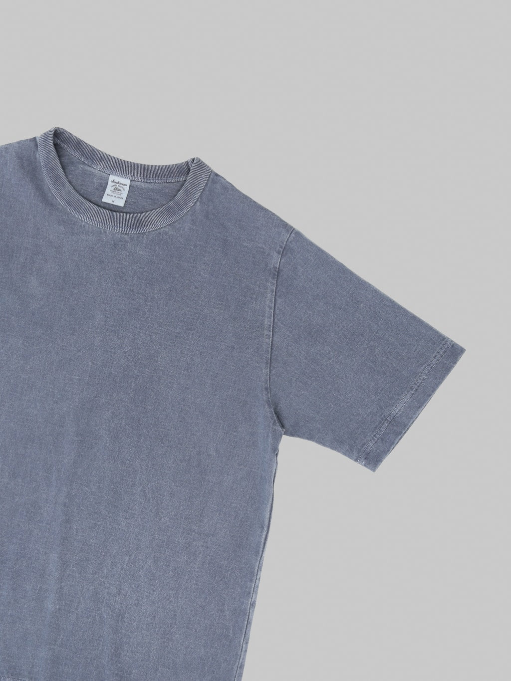 Jackman Lead-Off Pigment-Dye T-Shirt Fade Navy