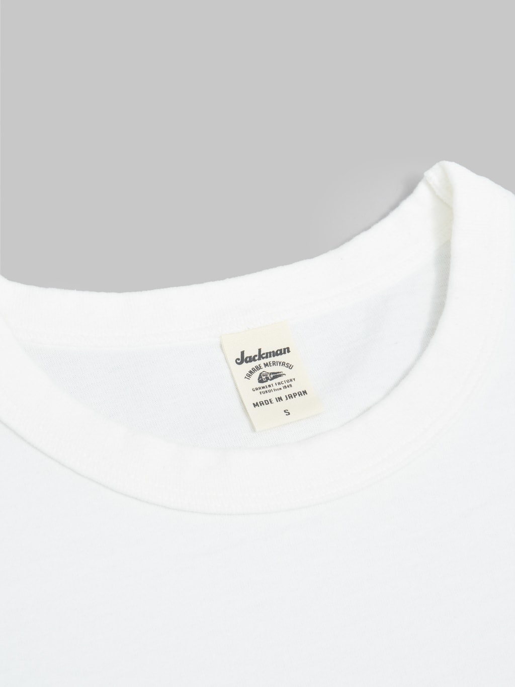 jackman lead off tshirt white interior tag