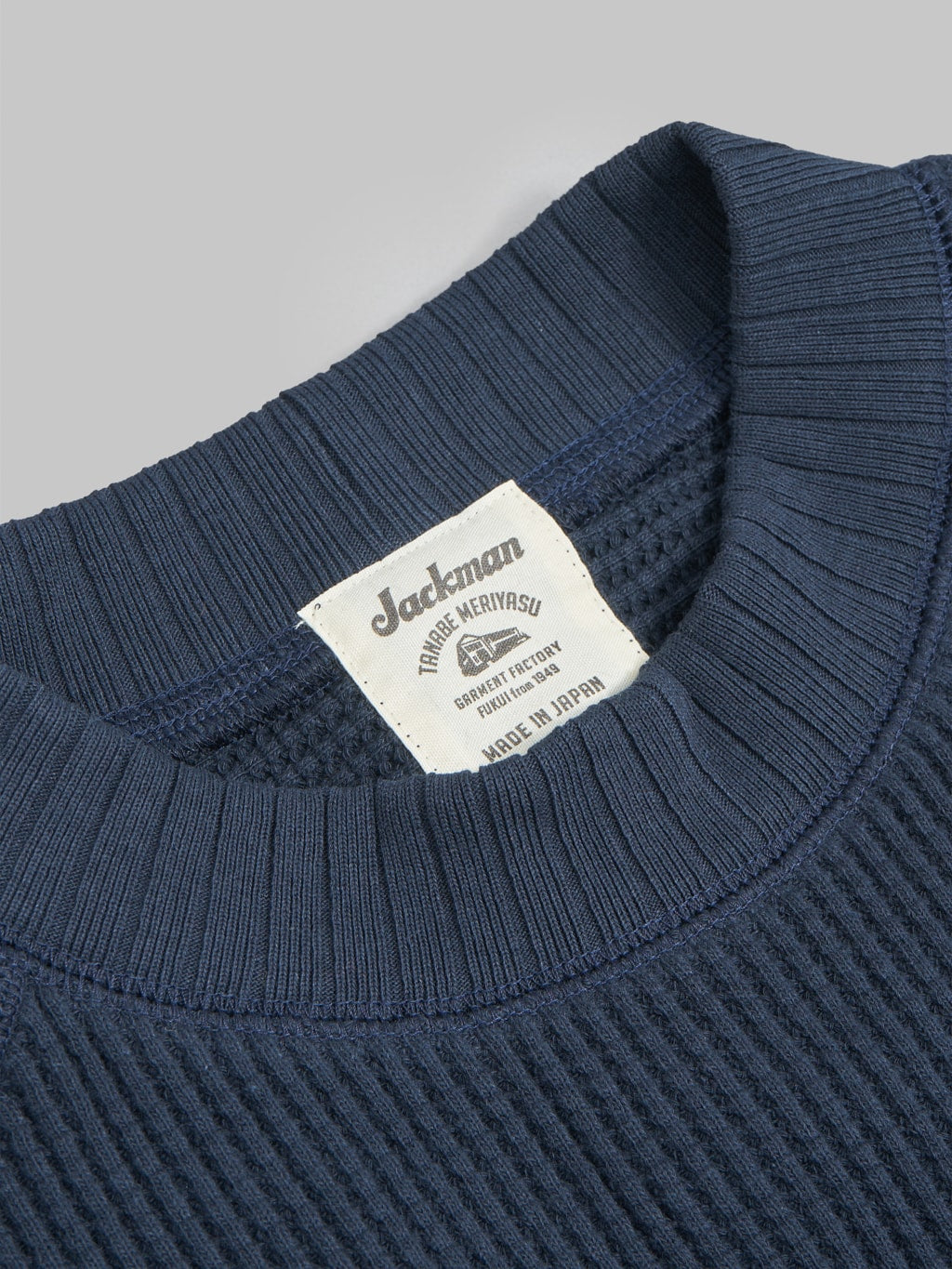Jackman Waffle Midneck Sweater Dark Navy 2026
