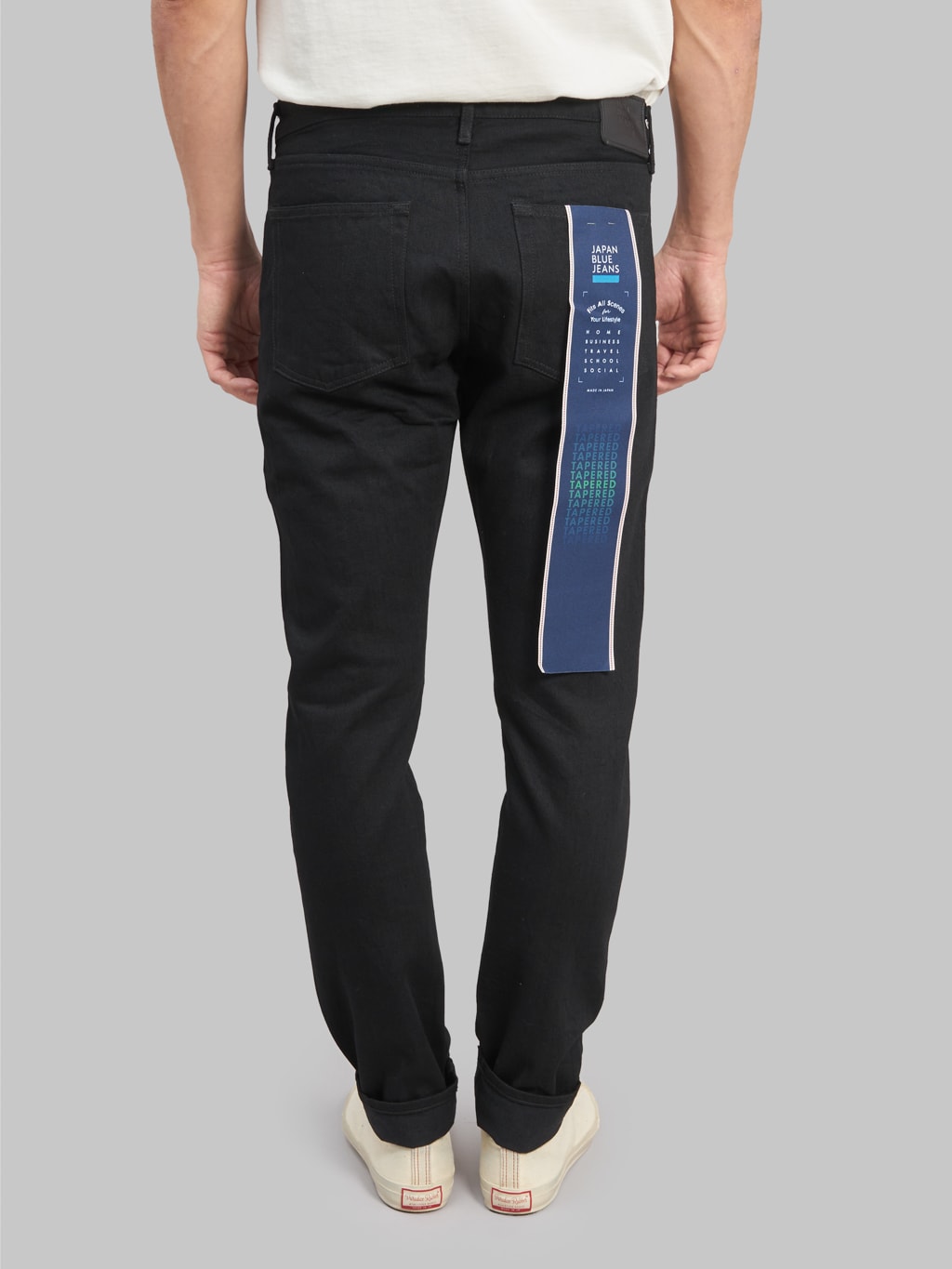 japan blue j214 us cotton circle black selvedge jeans back fit