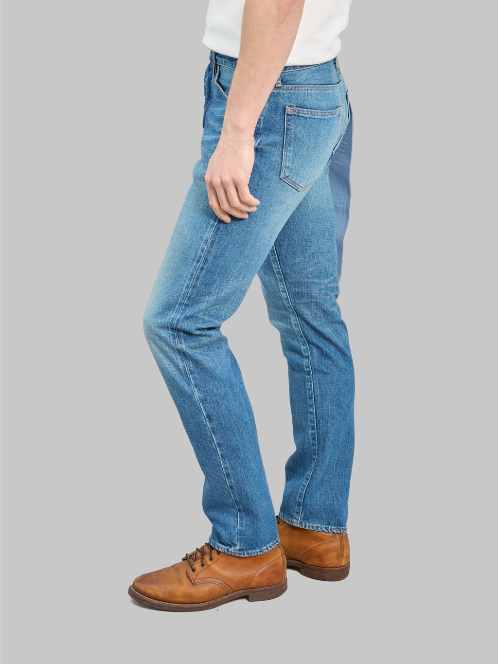 Japan Blue J304MID Africa Cotton Stonewashed Straight Jeans Middle Indigo fitting