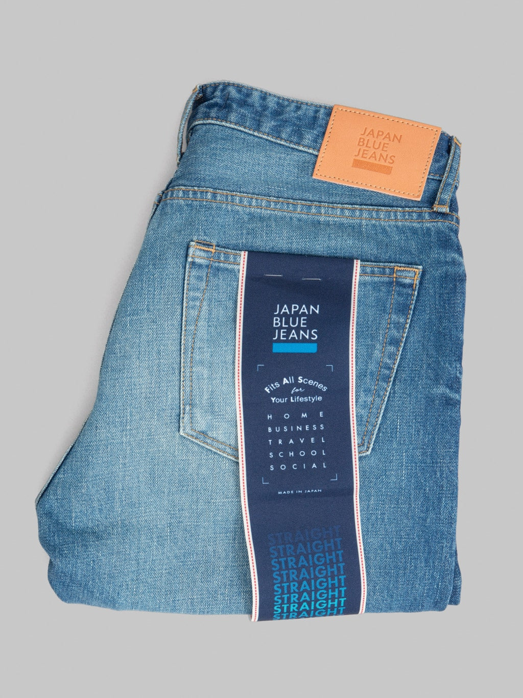 Japan Blue J304MID Africa Cotton Stonewashed Straight Jeans Middle Indigo japanese made