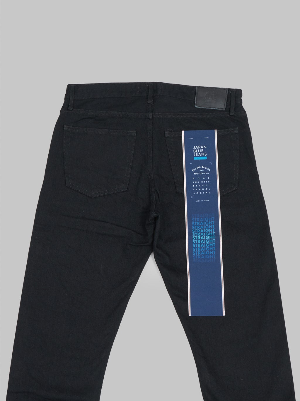 japan blue j314 us cotton circle straight black selvedge jeans back details