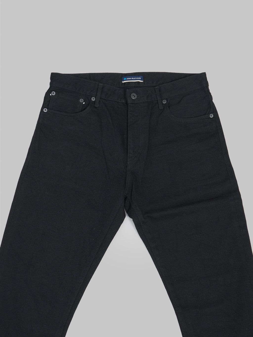 japan blue j314 us cotton circle straight black selvedge jeans front details