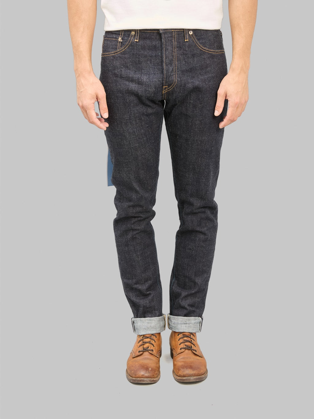 Japan Blue J327 17oz Straight Jeans front fit