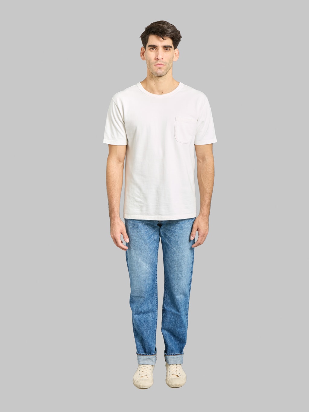 Japan Blue J401-MID Jeans: Straight Fit, 14.8oz Selvedge, Washed
