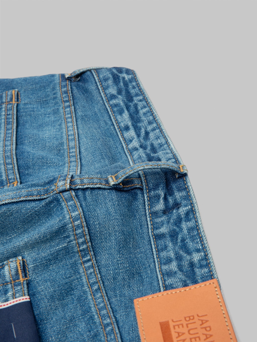 Japan Blue J404-MID 12.5oz Africa Cotton Stonewashed Classic Straight Jeans Middle Indigo