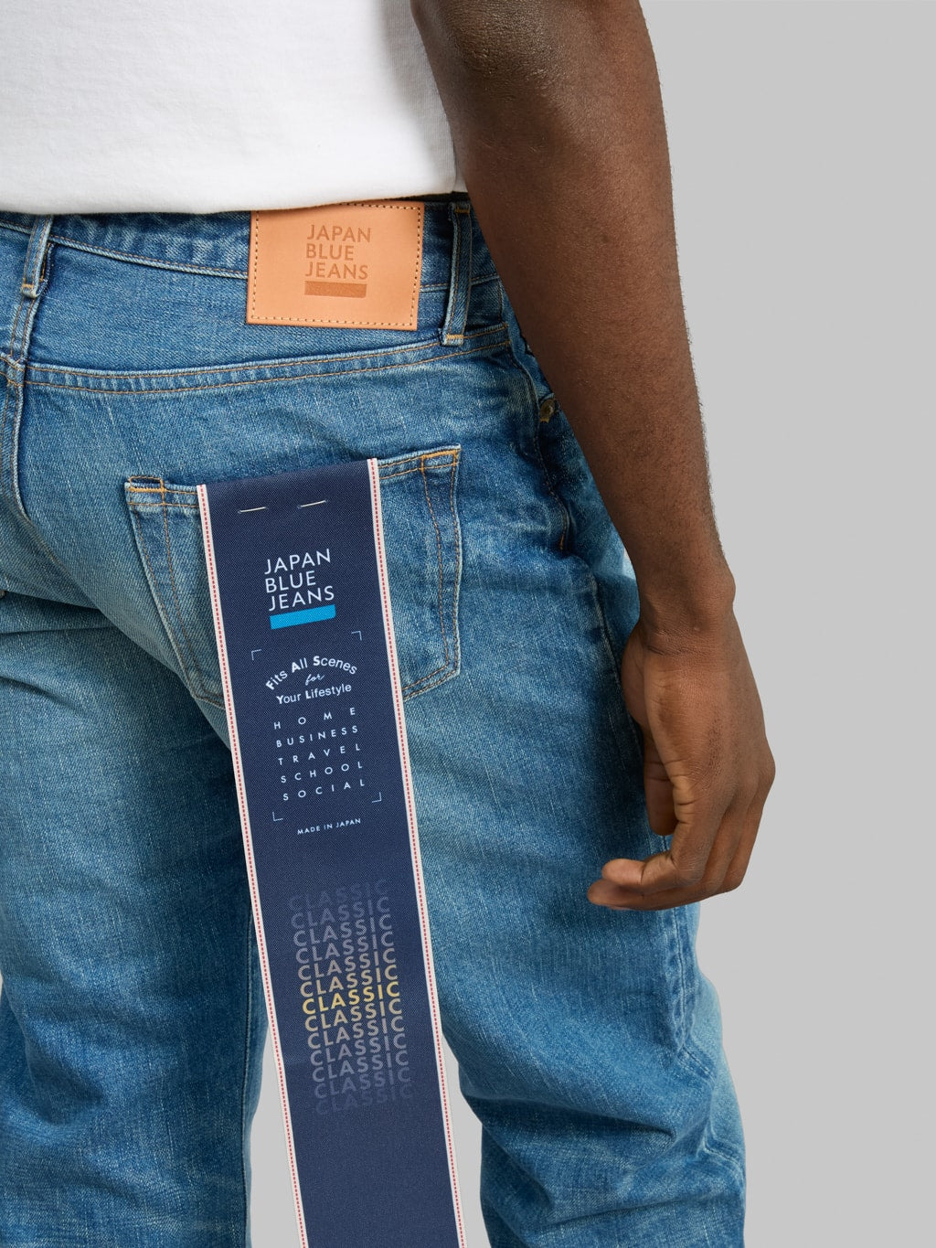 japan blue j404 selvedge denim classic straight jeans back pocket