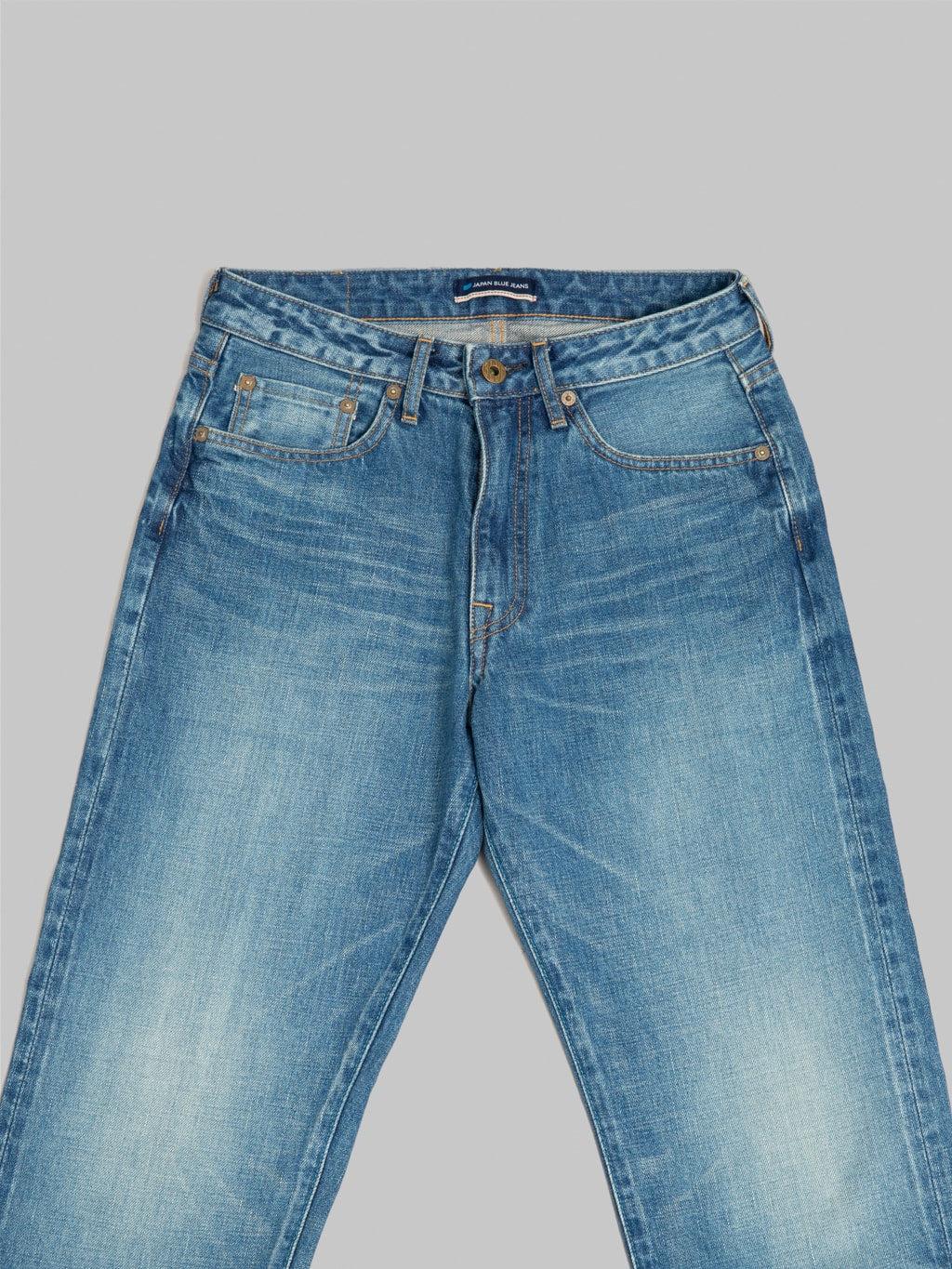 japan blue j404 selvedge denim classic straight jeans front details