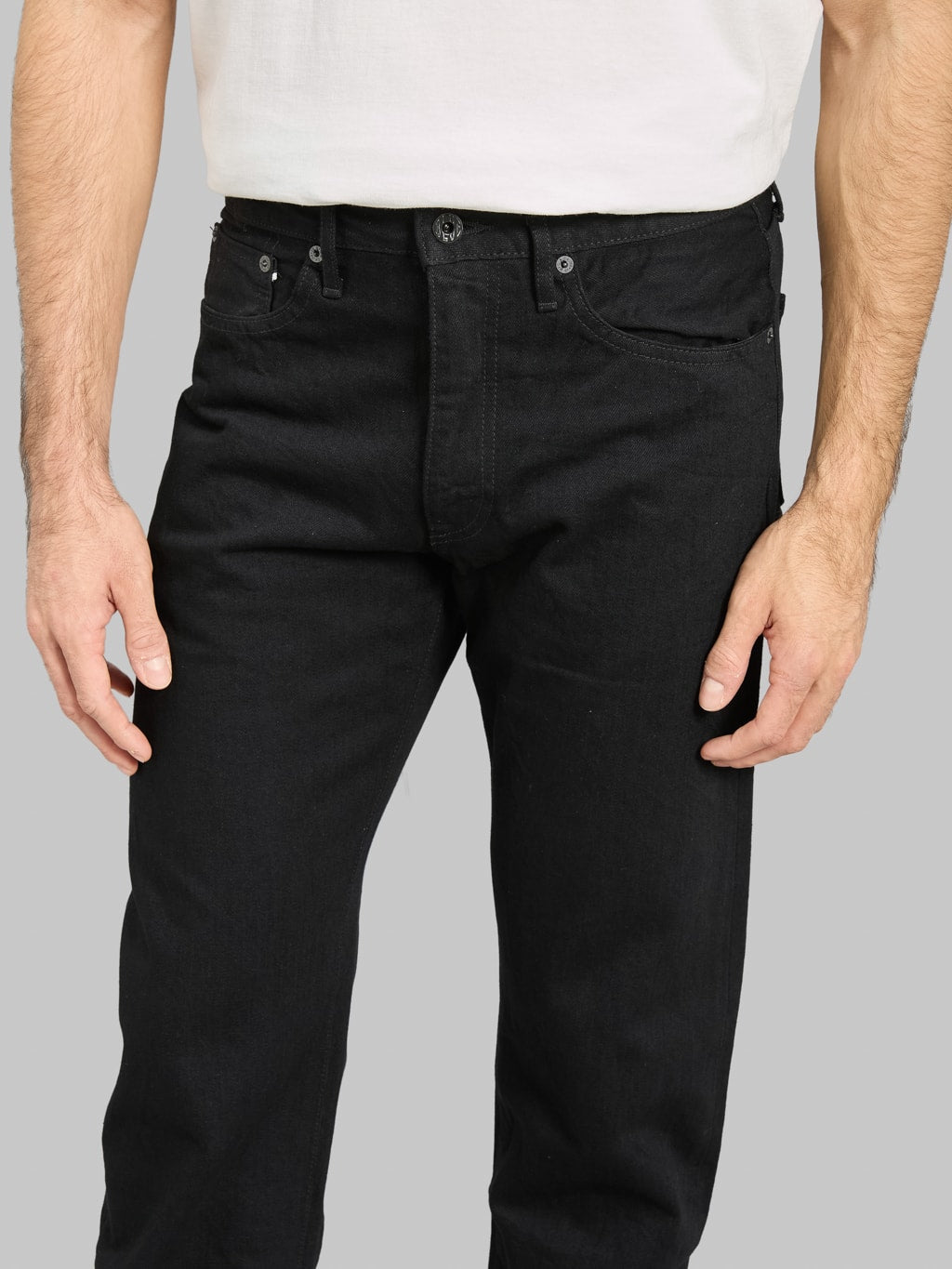 Japan Blue J414 14oz US Cotton Circle Classic Straight Black Jeans