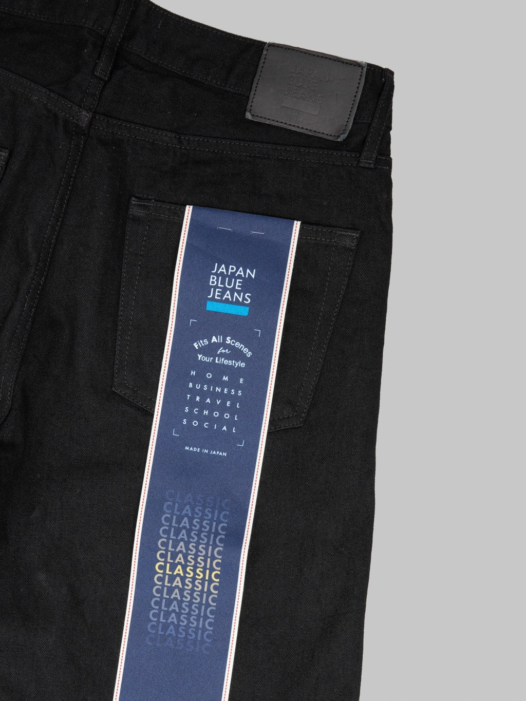 Japan Blue J414 14oz US Cotton Circle Classic Straight Black Jeans