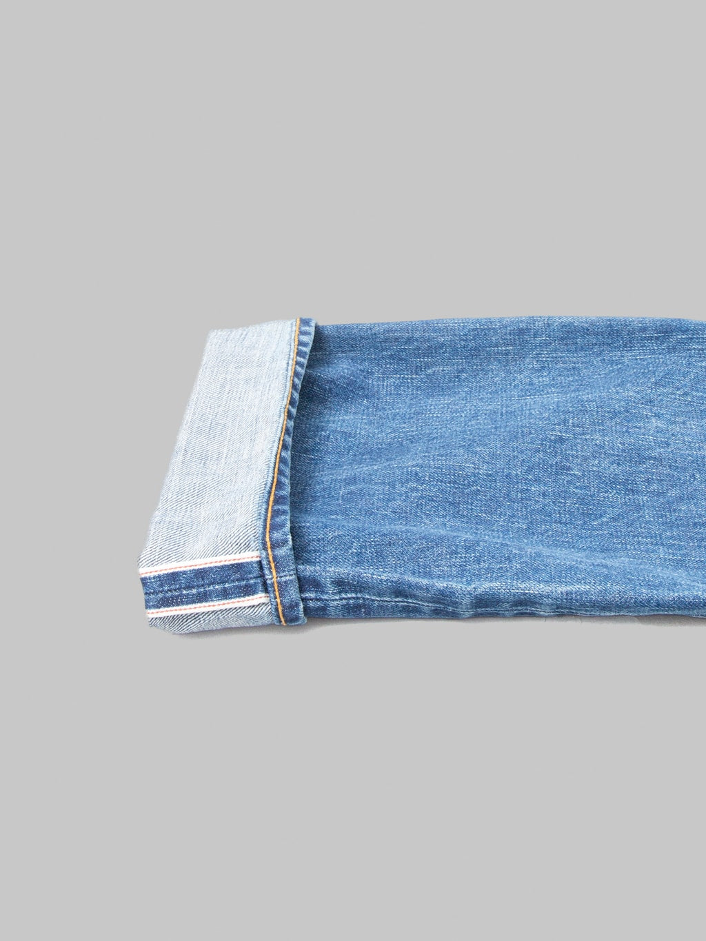 Japan Blue J501-MID 14.8oz US Cotton Stonewashed Circle Loose Straight Jeans Middle Indigo